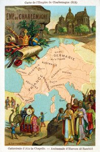 Mapa Imperium Karola Wielkiego, ok. 1890 r